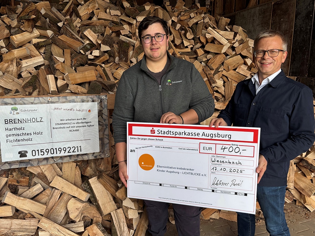 Auch in diesem Jahr wollte das Unternehmen Brennholz Schlosser aus Wiesenbach mehr tun, als nur Holz zu liefern.