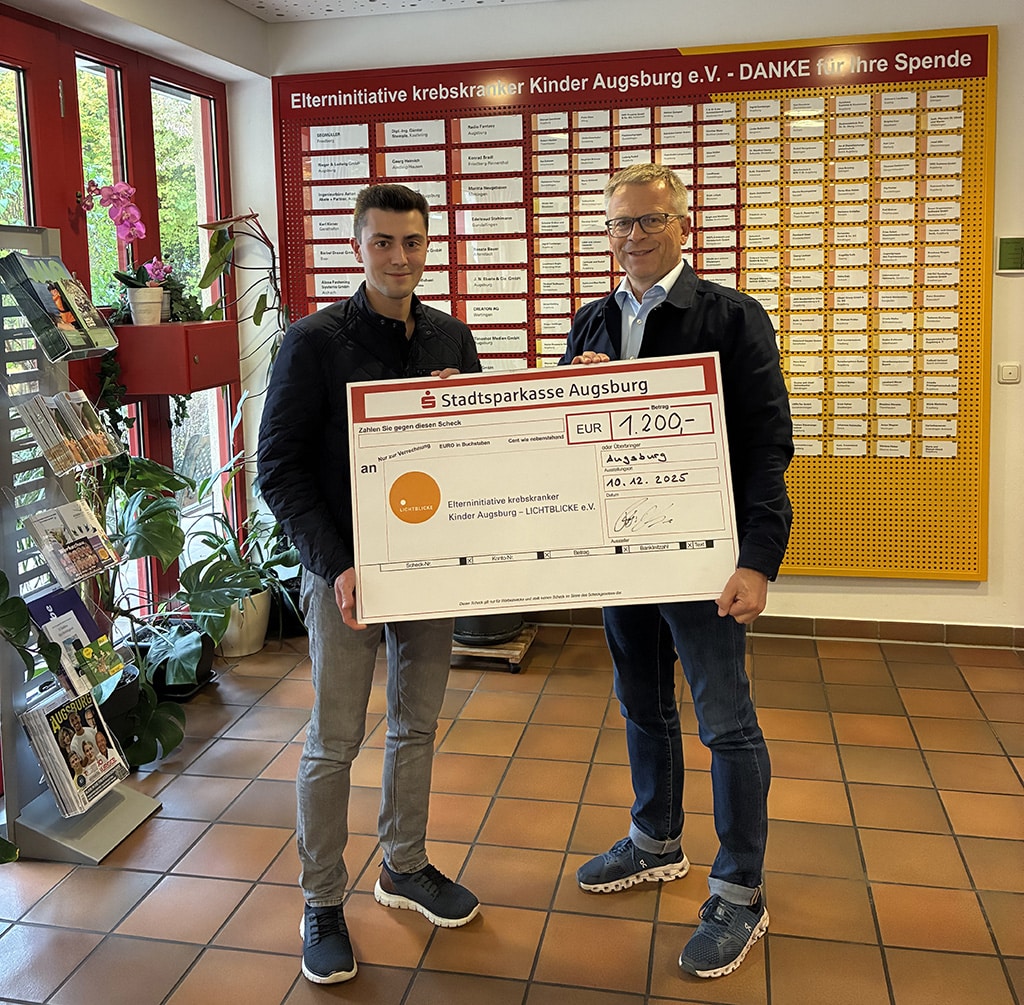 Die Metzgerei Winterholler aus Sielenbach hat wieder auf Weihnachtsgeschenke für Kunden verzichtet und stattdessen zugunsten krebskranker Kinder gespendet.