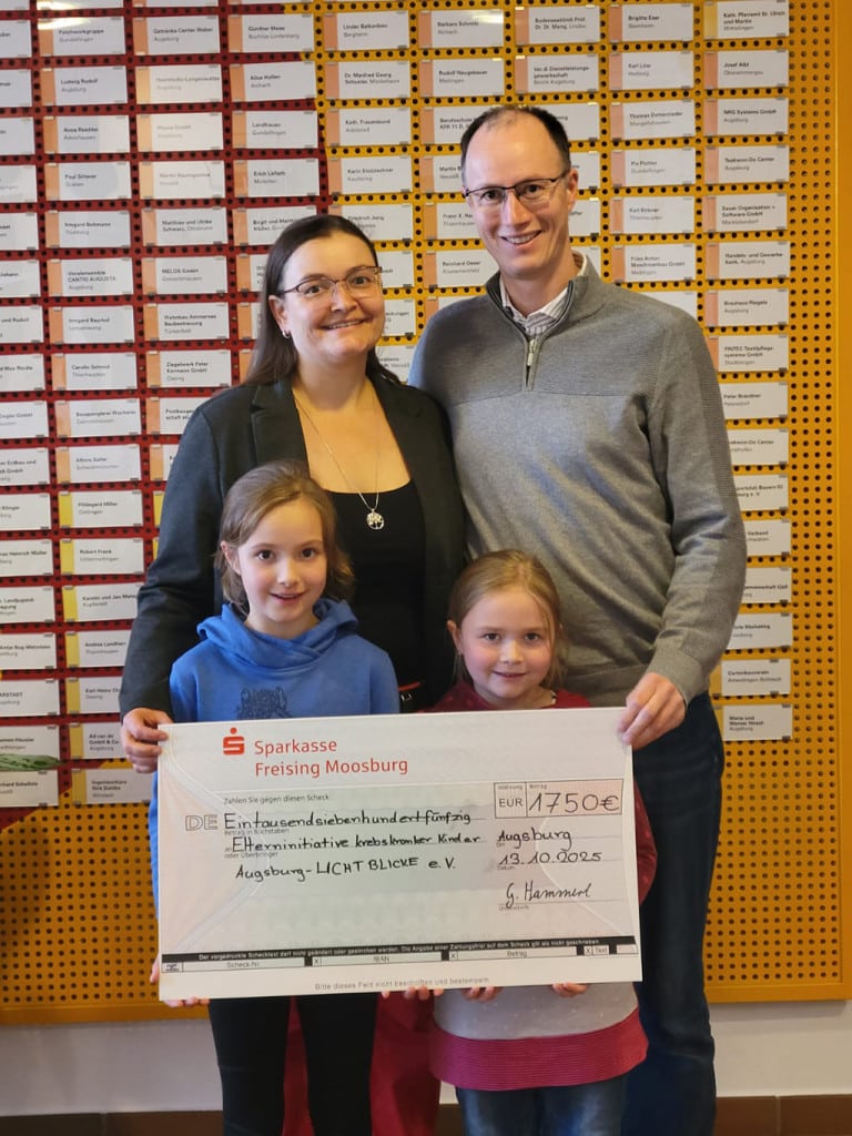 Georg Hammerl bat seine Gäste anlässlich seines 40. Geburtstages um eine Spende für krebskranke Kinder. Es kamen 1.750,- € zusammen.