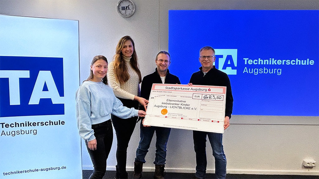 Die in der Weihnachtszeit von der SMV organisierte Spendenaktion an der Technikerschule in Augsburg erzielte einen Erlös in Höhe von 683,50,- €.